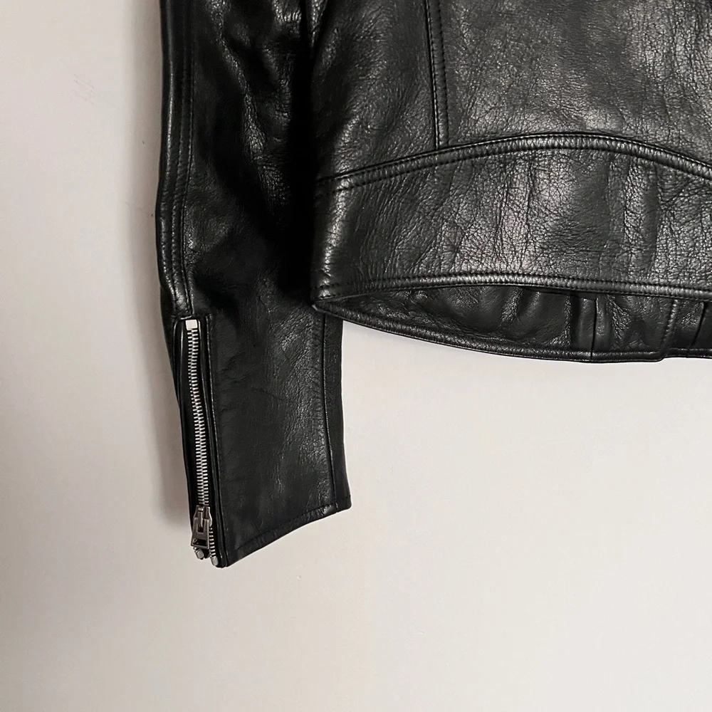 TOM FORD Glossy Plongé Leather Biker Jacket - Picture 5 of 9